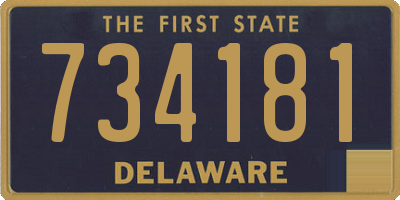 DE license plate 734181