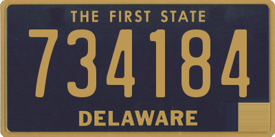 DE license plate 734184