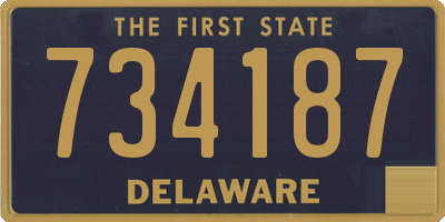 DE license plate 734187