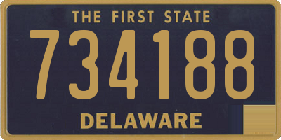 DE license plate 734188