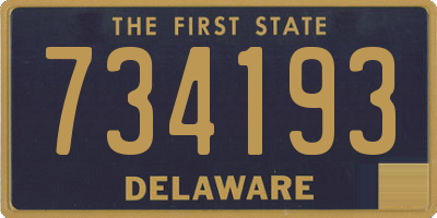 DE license plate 734193