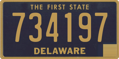 DE license plate 734197