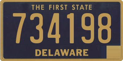 DE license plate 734198