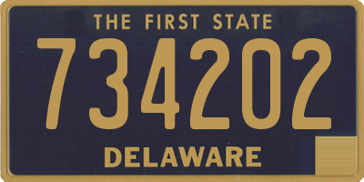 DE license plate 734202