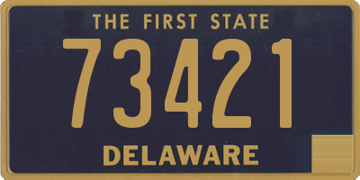 DE license plate 73421