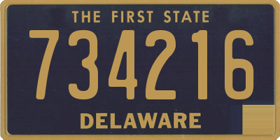DE license plate 734216