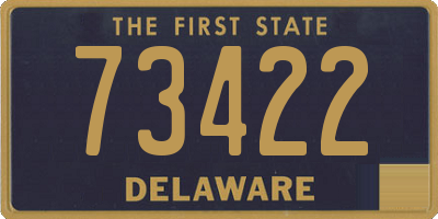 DE license plate 73422