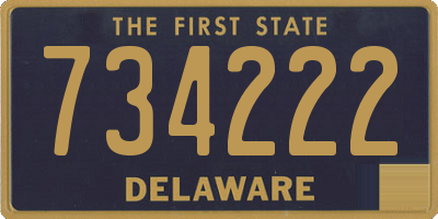 DE license plate 734222