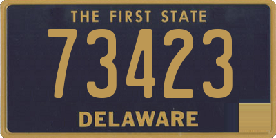 DE license plate 73423