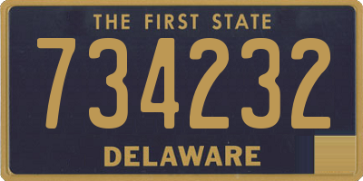 DE license plate 734232