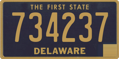 DE license plate 734237