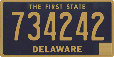 DE license plate 734242