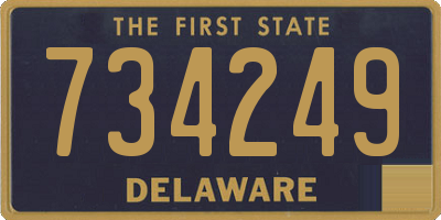 DE license plate 734249