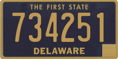 DE license plate 734251
