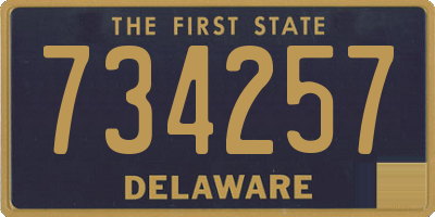DE license plate 734257