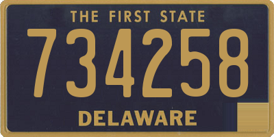 DE license plate 734258