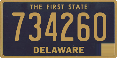 DE license plate 734260