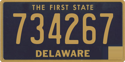 DE license plate 734267