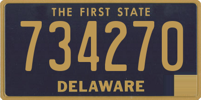 DE license plate 734270