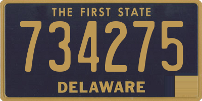 DE license plate 734275