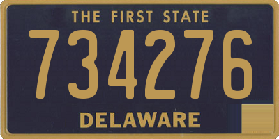 DE license plate 734276