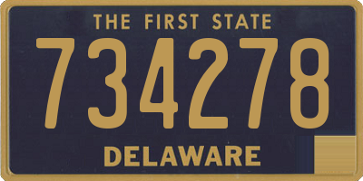 DE license plate 734278