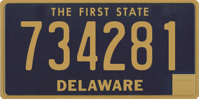 DE license plate 734281