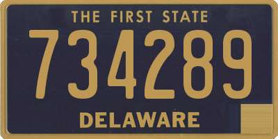DE license plate 734289