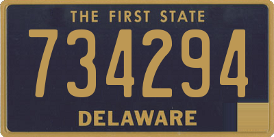 DE license plate 734294