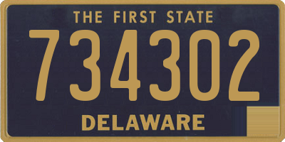 DE license plate 734302
