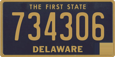 DE license plate 734306