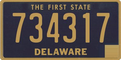 DE license plate 734317