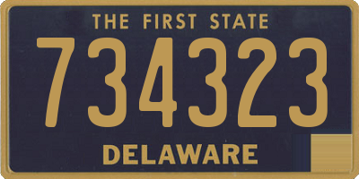 DE license plate 734323