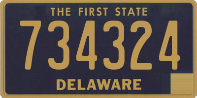 DE license plate 734324
