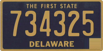 DE license plate 734325