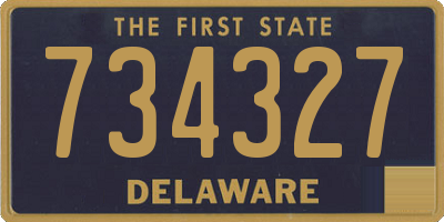 DE license plate 734327