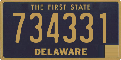 DE license plate 734331