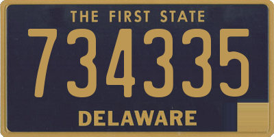 DE license plate 734335