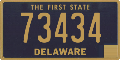 DE license plate 73434