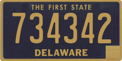 DE license plate 734342