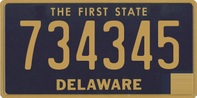 DE license plate 734345