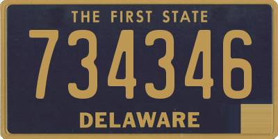 DE license plate 734346