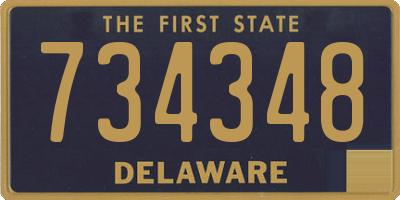 DE license plate 734348