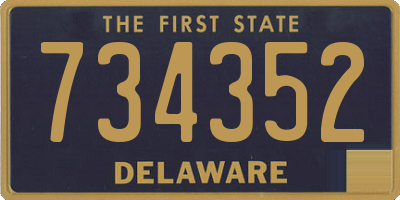 DE license plate 734352
