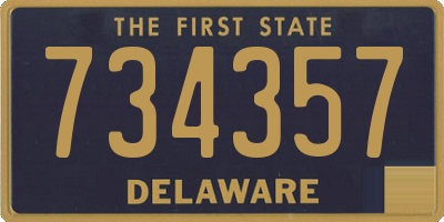 DE license plate 734357