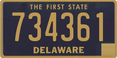 DE license plate 734361