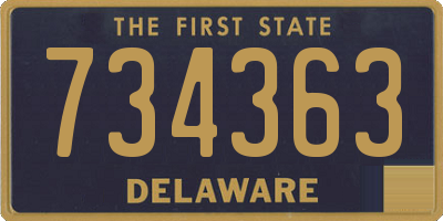DE license plate 734363