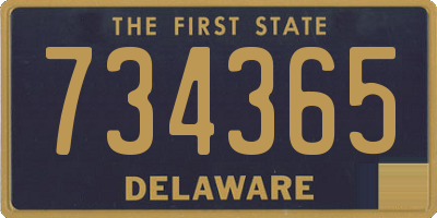 DE license plate 734365