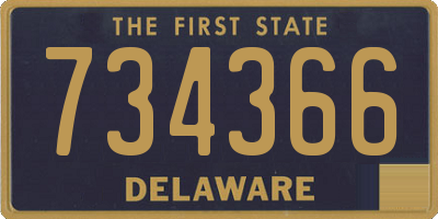 DE license plate 734366