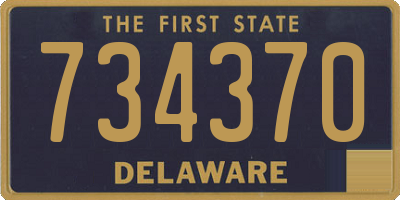 DE license plate 734370